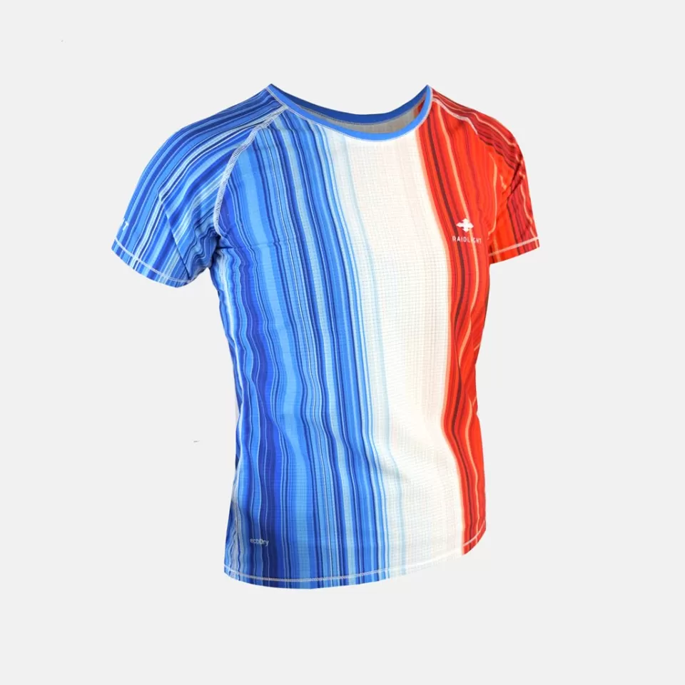 Maillots De Trail | Raidlight ECODRY EDITION "WARNING STRIPES" Blue