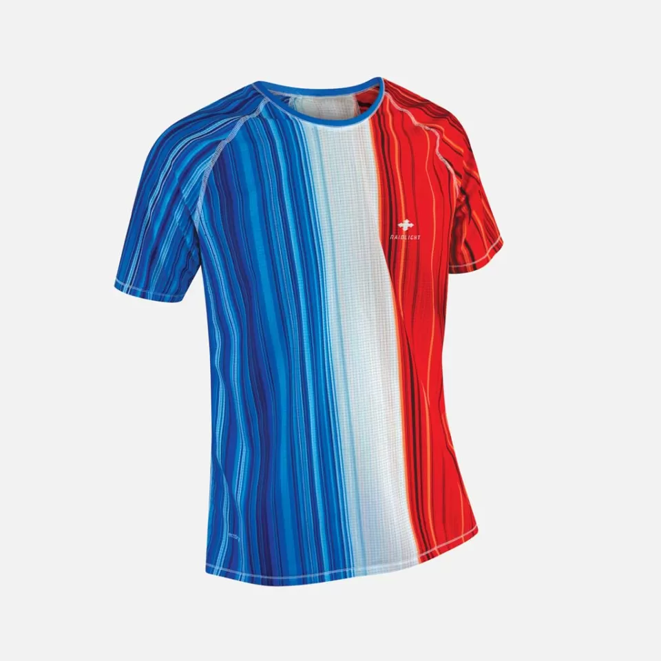 Maillots De Trail | Raidlight ECODRY EDITION "WARNING STRIPES" Blue