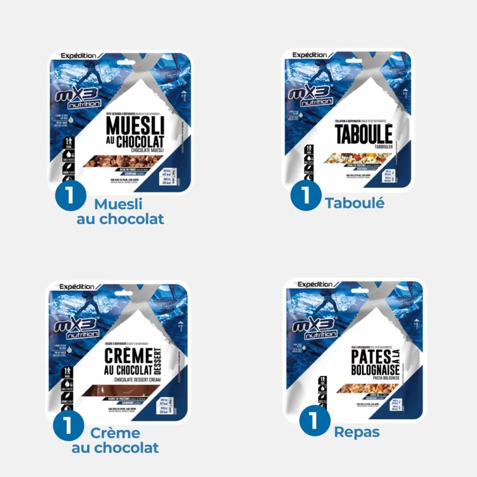 Nutrition | Nutrition | Raidlight Pack 24 heures aventure 2 000 Kcal - MX3