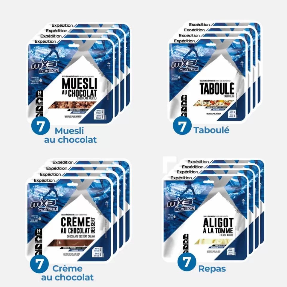 Nutrition | Nutrition | Raidlight Pack 7 jours désert végétarien 14 000 Kcal - MX3